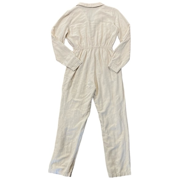 Sincerely Jules Lagenlook Coastal Beach Cream Long Sleeve Jumpsuit Size Small - Picture 2 of 12
